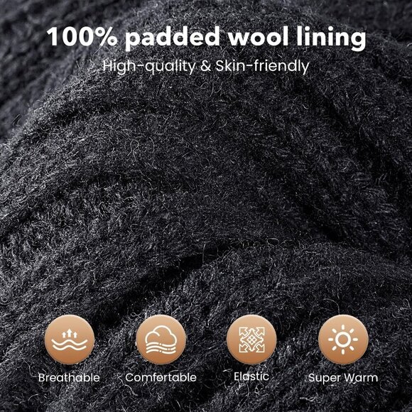 Winter Headbands Women 3 Pack Wool Fleece Lined Warm Ear Muffs for Cold Weather main image 4